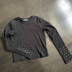 Zara Black Top with Sleeve Detail